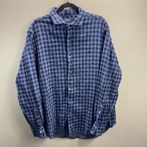 Polo Ralph Lauren Classic Fit Blue Plaid Flannel Shirt XXL